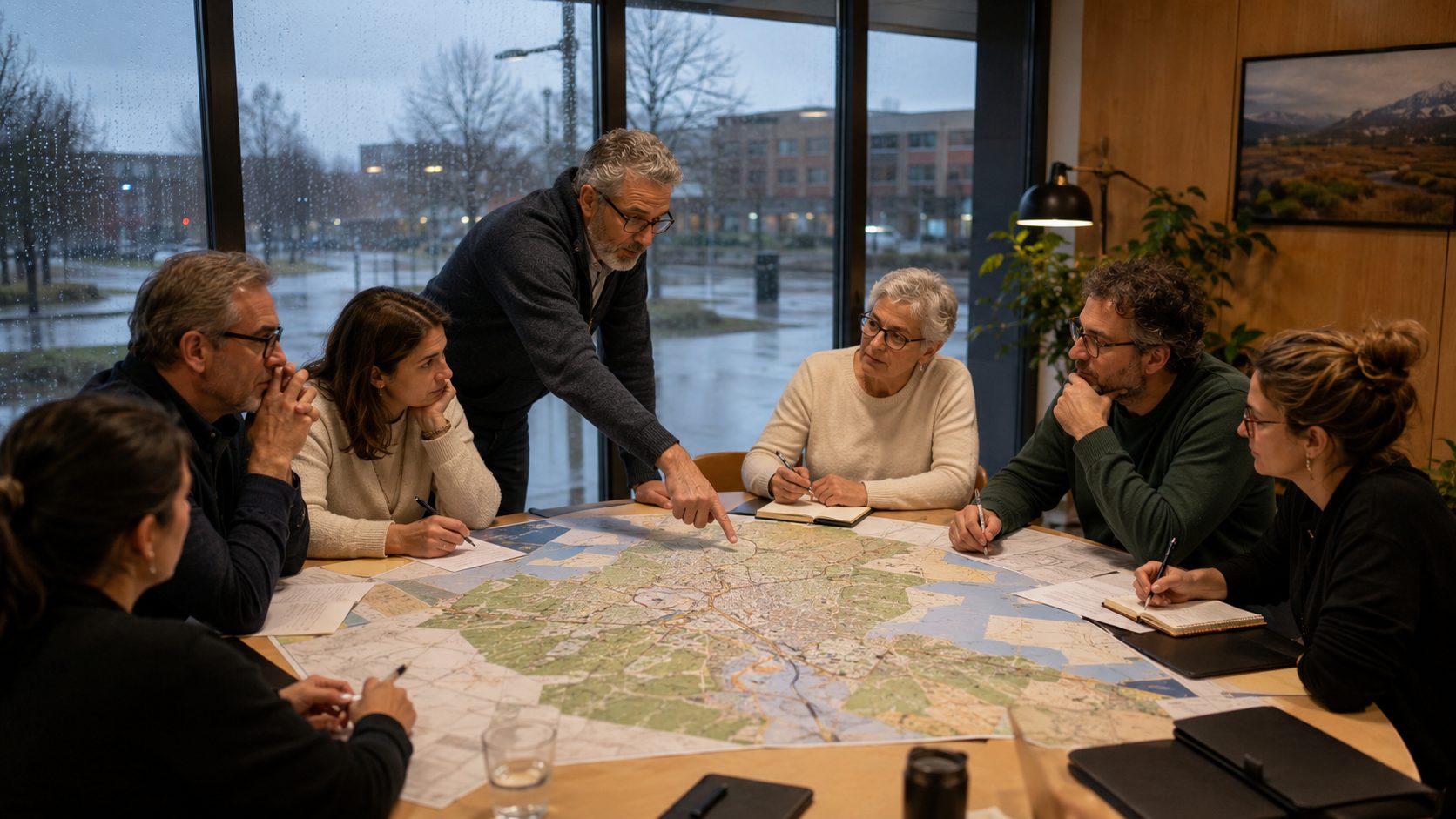Vertreterinnen einer Kommune in einer Sitzung